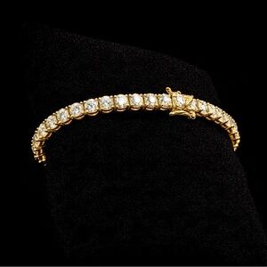 18K Gold Plated, 14.40CTW Moissanite Tennis Bracelet